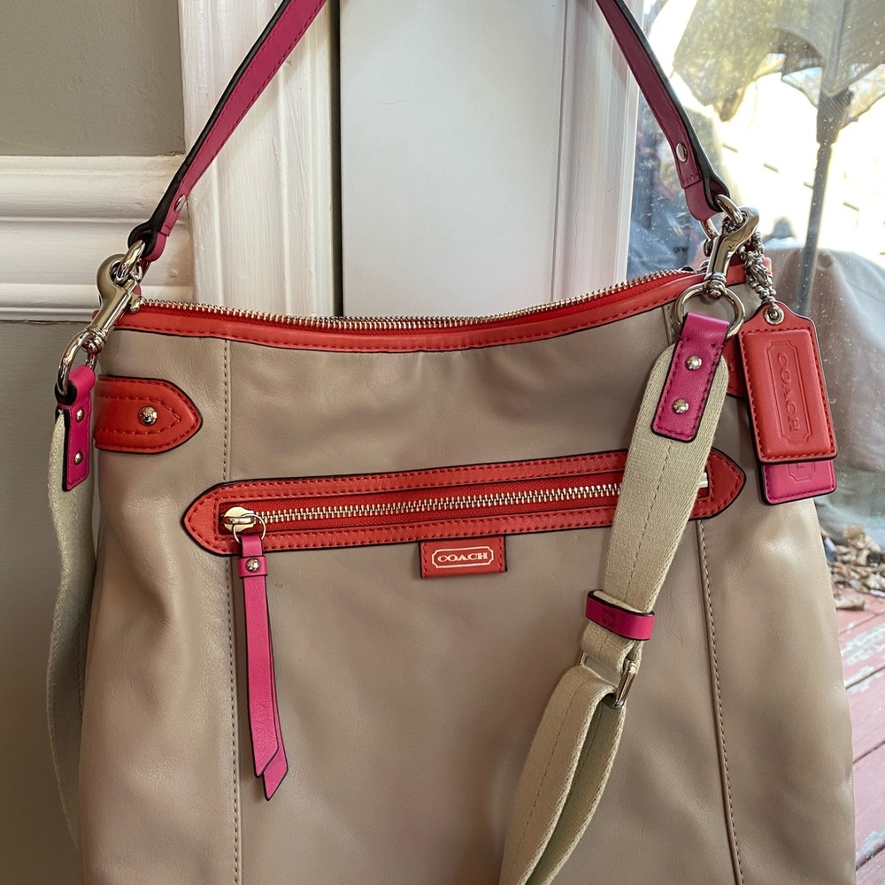 Coach large leather hobo